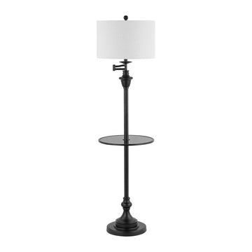 Cora 60" Metal/Glass LED Side Table and Floor Lamp - JONATHAN Y